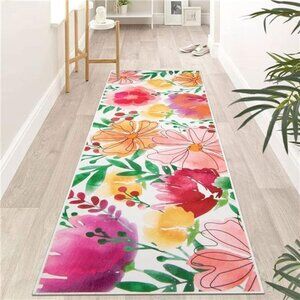 NEW Boho Floral Are Runner Rug